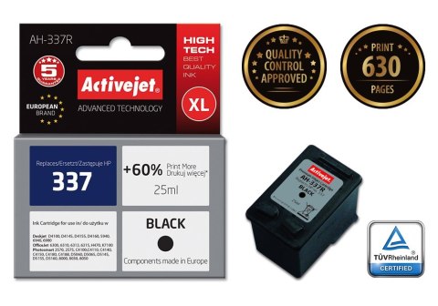 Activejet AH-337R Tusz (zamiennik HP 337 C9364EE; Premium; 25 ml; czarny) Activejet AH-337R Tusz (zamiennik HP 337 C9364EE; Premium; 25 ml; czarny)