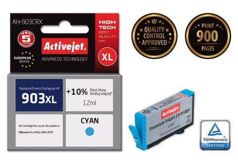Activejet AH-903CRX Tusz (zamiennik HP 903XL T6M03AE; Premium; 12 ml; niebieski) Activejet AH-903CRX Tusz (zamiennik HP 903XL T6M03AE; Premium; 12 ml; niebieski)