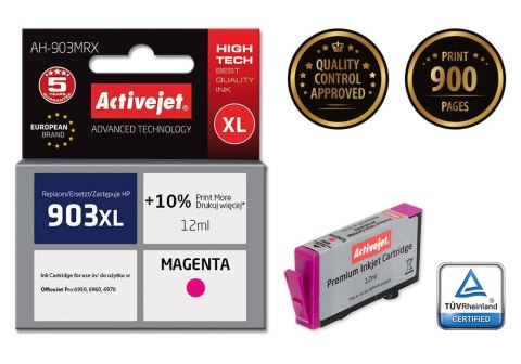 Activejet AH-903MRX Tusz (zamiennik HP 903XL T6M07AE; Premium; 12 ml; czerwony) Activejet AH-903MRX Tusz (zamiennik HP 903XL T6M07AE; Premium; 12 ml; czerwony)