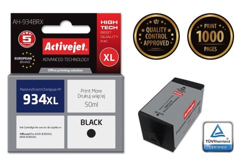 Activejet AH-934BRX Tusz (zamiennik HP 934XL C2P23AE; Premium; 50 ml; czarny) Activejet AH-934BRX Tusz (zamiennik HP 934XL C2P23AE; Premium; 50 ml; czarny)