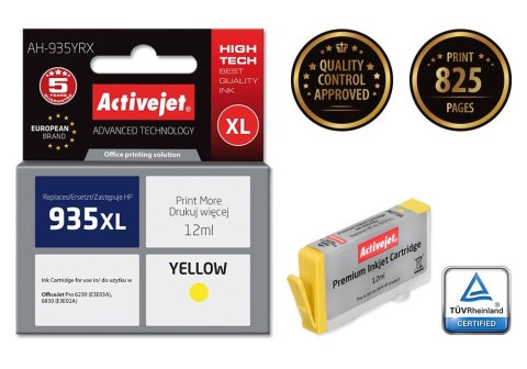 Activejet AH-935YRX Tusz (zamiennik HP 935XL C2P26AE; Premium; 12 ml; żółty) Activejet AH-935YRX Tusz (zamiennik HP 935XL C2P26AE; Premium; 12 ml; żółty)