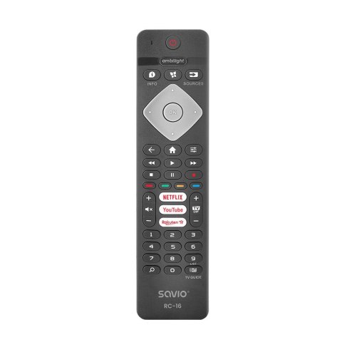 SAVIO PILOT UNIWERSALNY/ZAMIENNIK DO TV PHILIPS, SMART TV, RC-16 SAVIO PILOT UNIWERSALNY/ZAMIENNIK DO TV PHILIPS, SMART TV, RC-16