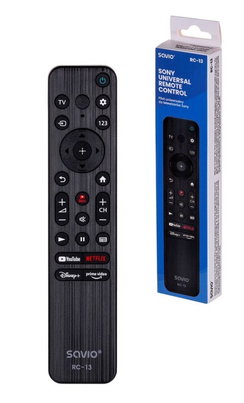 SAVIO PILOT UNIWERSALNY/ZAMIENNIK DO TV SONY, SMART TV, RC-13 SAVIO PILOT UNIWERSALNY/ZAMIENNIK DO TV SONY, SMART TV, RC-13