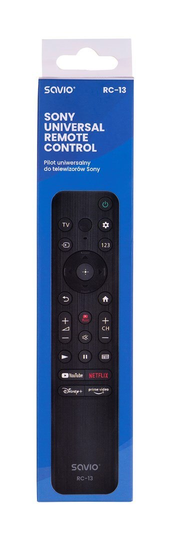 SAVIO PILOT UNIWERSALNY/ZAMIENNIK DO TV SONY, SMART TV, RC-13 SAVIO PILOT UNIWERSALNY/ZAMIENNIK DO TV SONY, SMART TV, RC-13