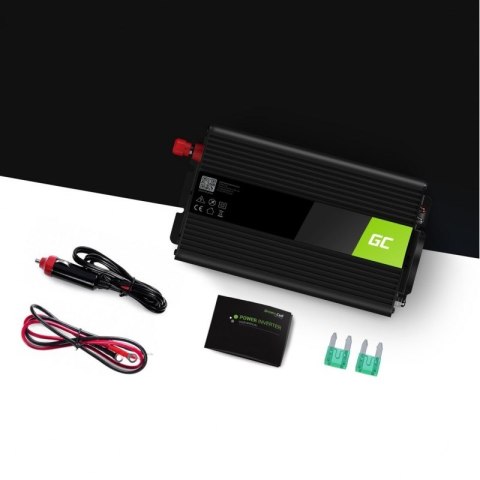 GREEN CELL PRZETWORNICA INV02DE 24V-230V 300W/600W MODYFIKOWANA SINUSOIDA GREEN CELL PRZETWORNICA INV02DE 24V-230V 300W/600W MODYFIKOWANA SINUSOIDA