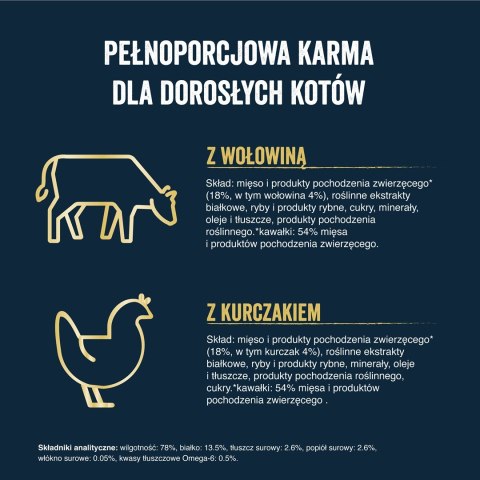 FELIX Tasty Shreds z wołowiną i kurczakiem - mokra karma dla kota - 4x 80g FELIX Tasty Shreds z wołowiną i kurczakiem - mokra karma dla kota - 4x 80g