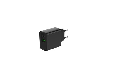 GEMBIRD 2-PORTOWA SZYBKA ŁADOWARKA SIECIOWA POWER DELIVERY USB TYP-C, 20W, CZARNA GEMBIRD 2-PORTOWA SZYBKA ŁADOWARKA SIECIOWA POWER DELIVERY USB TYP-C, 20W, CZARNA