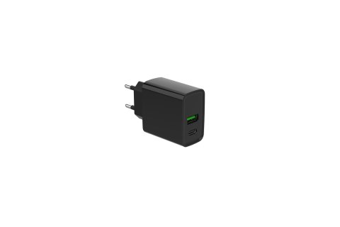 GEMBIRD 2-PORTOWA SZYBKA ŁADOWARKA SIECIOWA POWER DELIVERY USB TYP-C, 20W, CZARNA GEMBIRD 2-PORTOWA SZYBKA ŁADOWARKA SIECIOWA POWER DELIVERY USB TYP-C, 20W, CZARNA