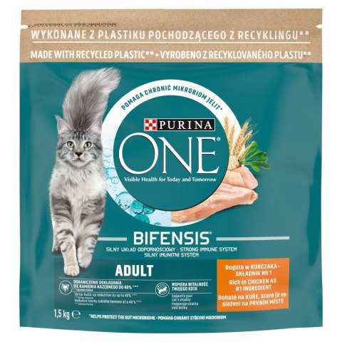 PURINA One Bifensis Adult Kurczak - sucha karma dla kota - 1,5 kg PURINA One Bifensis Adult Kurczak - sucha karma dla kota - 1,5 kg