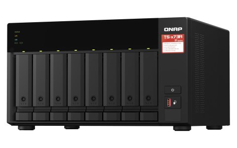 Qnap TS-873A-SW5T, Tower, 8 x 2.5"/3.5" SATA, AMD Ryzen V1500B 4C/8T, 8GB DDR4 (Max. 64GB), 2 x 2.5GbE, optional 10GbE, Single P Qnap TS-873A-SW5T, Tower, 8 x 2.5"/3.5" SATA, AMD Ryzen V1500B 4C/8T, 8GB DDR4 (Max. 64GB), 2 x 2.5GbE, optional 10GbE, Single P