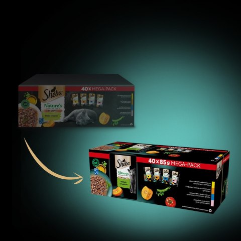 SHEBA Nature's Collection Mix - mokra karma dla kota - 40x85 g SHEBA Nature's Collection Mix - mokra karma dla kota - 40x85 g