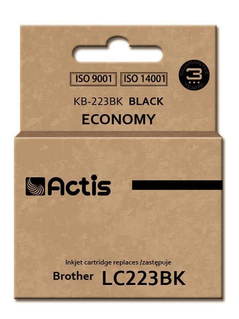 Actis KB-223Bk Tusz (zamiennik Brother LC223BK; Standard; 16 ml; czarny) Actis KB-223Bk Tusz (zamiennik Brother LC223BK; Standard; 16 ml; czarny)