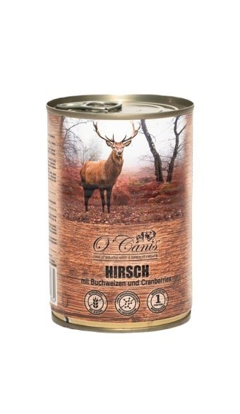 O'CANIS Jeleń z kaszą gryczaną - mokra karma dla psa - 400 g O'CANIS Jeleń z kaszą gryczaną - mokra karma dla psa - 400 g