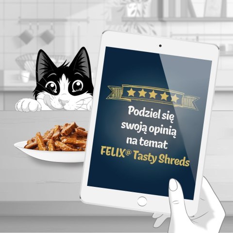 FELIX Tasty Shreds z łososiem i tuńczykiem - mokra karma dla kota - 4x 80g FELIX Tasty Shreds z łososiem i tuńczykiem - mokra karma dla kota - 4x 80g