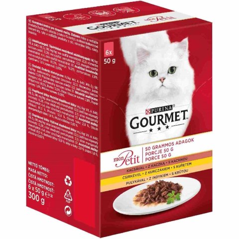 GOURMET Mon Petit Mix Drobiowy - mokra karma dla kota - 6x50 g GOURMET Mon Petit Mix Drobiowy - mokra karma dla kota - 6x50 g
