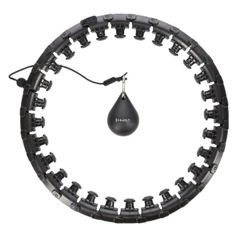 Hula hop plus size HMS HHW12 z wypustkami i obciążnikiem czarny Hula hop plus size HMS HHW12 z wypustkami i obciążnikiem czarny