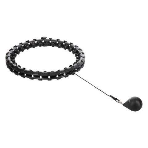 Hula hop plus size HMS HHW12 z wypustkami i obciążnikiem czarny Hula hop plus size HMS HHW12 z wypustkami i obciążnikiem czarny