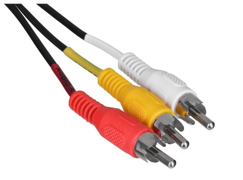 Kabel męski SAVIO CL-133 (SCART M - RCA x 3 M; 2m; kolor czarny) Kabel męski SAVIO CL-133 (SCART M - RCA x 3 M; 2m; kolor czarny)