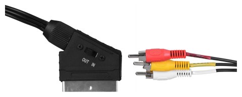 Kabel męski SAVIO CL-133 (SCART M - RCA x 3 M; 2m; kolor czarny) Kabel męski SAVIO CL-133 (SCART M - RCA x 3 M; 2m; kolor czarny)