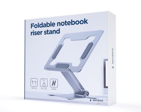 GEMBIRD SKŁADANA PODSTAWKA POD NOTEBOOKA 15,6" SREBRNA GEMBIRD SKŁADANA PODSTAWKA POD NOTEBOOKA 15,6" SREBRNA