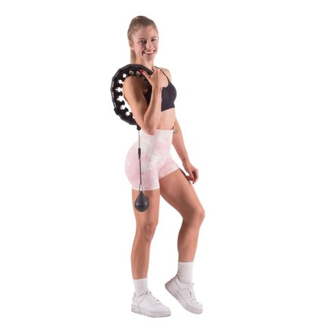 Hula hop HMS HHW01 z wypustkami i obciążnikiem czarny Hula hop HMS HHW01 z wypustkami i obciążnikiem czarny