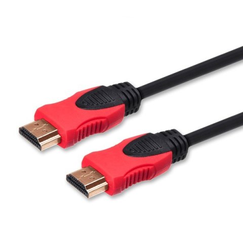 Kabel SAVIO GCL-04 (HDMI M - HDMI M; 3m; kolor czarno-czerwony) Kabel SAVIO GCL-04 (HDMI M - HDMI M; 3m; kolor czarno-czerwony)