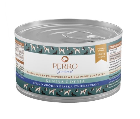 PERRO Gourmet Konina z dynią - mokra karma dla psów dorosłych - 200g PERRO Gourmet Konina z dynią - mokra karma dla psów dorosłych - 200g