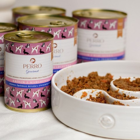 PERRO Gourmet Królik z marchewką -mokra karma dla psów dorosłych -200g PERRO Gourmet Królik z marchewką -mokra karma dla psów dorosłych -200g