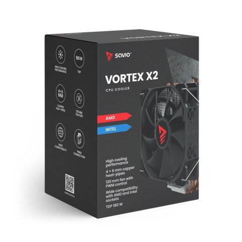 SAVIO CHŁODZENIE CPU VORTEX X2 SAVIO CHŁODZENIE CPU VORTEX X2