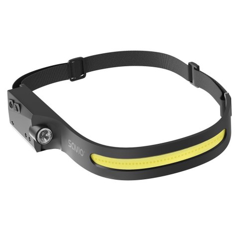 SAVIO LATARKA CZOŁOWA LED Z CZUJNIKIEM RUCHU, USB, 350 LM, ZASIĘG 80M, FL-02 SAVIO LATARKA CZOŁOWA LED Z CZUJNIKIEM RUCHU, USB, 350 LM, ZASIĘG 80M, FL-02