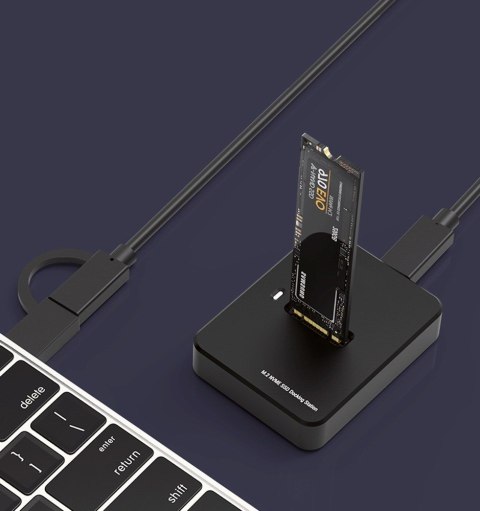 GEMBIRD STACJA DOKUJĄCA DO DYSKÓW M.2 SATA I NVME SSD CZARNA GEMBIRD STACJA DOKUJĄCA DO DYSKÓW M.2 SATA I NVME SSD CZARNA