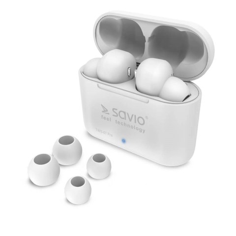 SAVIO BEZPRZEWODOWE SŁUCHAWKI BLUETOOTH 5.0 Z POWER BANKIEM TWS-07 PRO SAVIO BEZPRZEWODOWE SŁUCHAWKI BLUETOOTH 5.0 Z POWER BANKIEM TWS-07 PRO