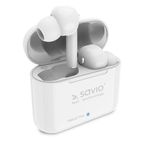 SAVIO BEZPRZEWODOWE SŁUCHAWKI BLUETOOTH 5.0 Z POWER BANKIEM TWS-07 PRO SAVIO BEZPRZEWODOWE SŁUCHAWKI BLUETOOTH 5.0 Z POWER BANKIEM TWS-07 PRO