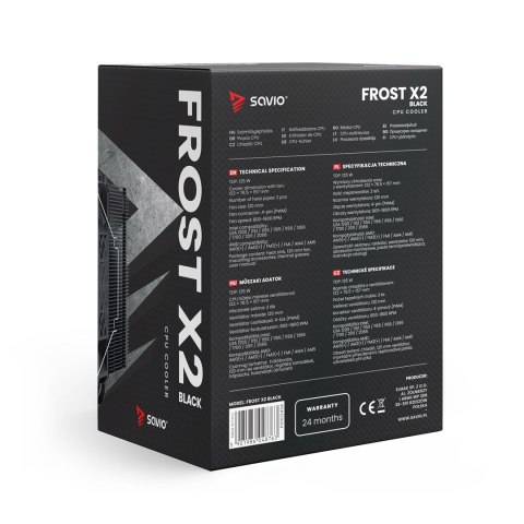SAVIO CHŁODZENIE CPU FROST BLACK X2 SAVIO CHŁODZENIE CPU FROST BLACK X2