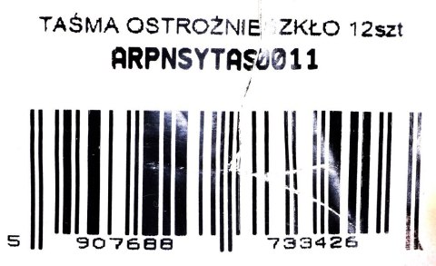 TAŚMA OSTROŻNIE SZKŁO 12SZT TAŚMA OSTROŻNIE SZKŁO 12SZT