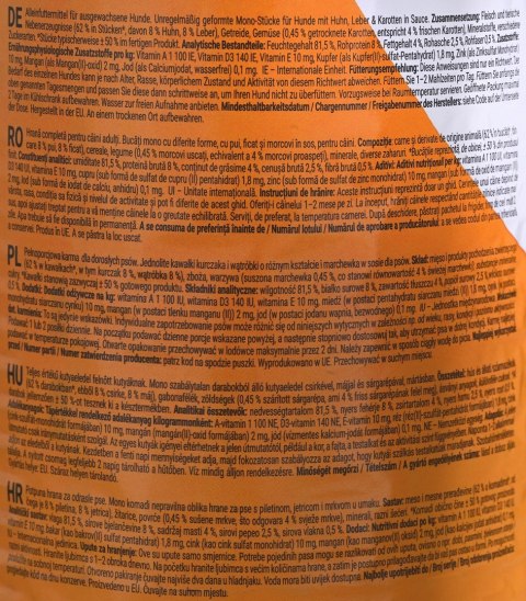 CALIBRA DOG PREMIUM CHICKEN, LIVER - mokra karma dla psa - 1240G CALIBRA DOG PREMIUM CHICKEN, LIVER - mokra karma dla psa - 1240G