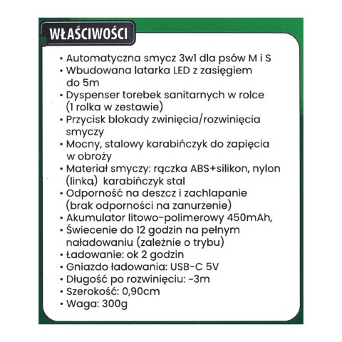 DOGGYVILLAGE SMYCZ AUTOMATYCZNA 3W1 Z LATARKĄ LED RÓŻOWA MT7125 DOGGYVILLAGE SMYCZ AUTOMATYCZNA 3W1 Z LATARKĄ LED RÓŻOWA MT7125
