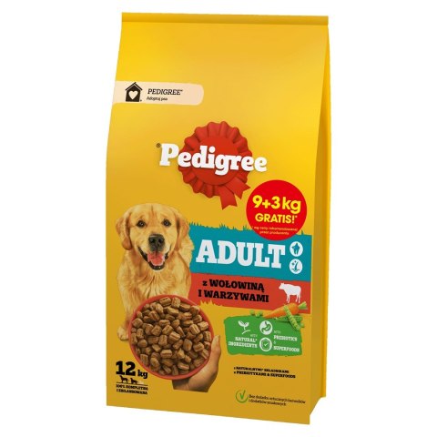 PEDIGREE - Wołowina z warzywami 9+3kg Sucha karma PEDIGREE - Wołowina z warzywami 9+3kg Sucha karma