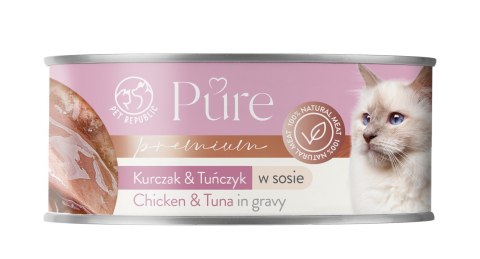PETrepublic PURE dla kota kurczak i tuńczyk 80 g PETrepublic PURE dla kota kurczak i tuńczyk 80 g