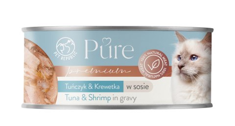 PETrepublic PURE dla kota tuńczyk i krewetka 80 g PETrepublic PURE dla kota tuńczyk i krewetka 80 g