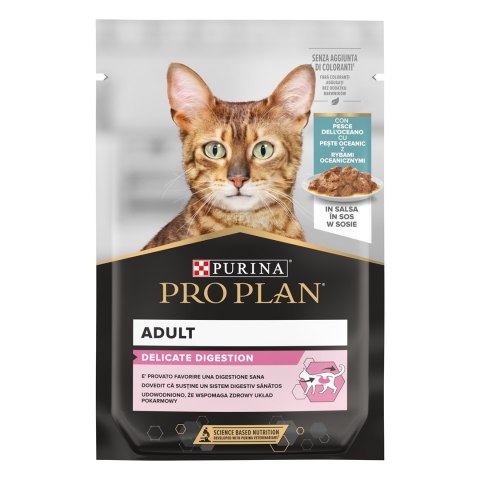 PURINA Pro Plan Delicate Indyk ryba w sosie Multipack - mokra karma dla kota - 10x85 g PURINA Pro Plan Delicate Indyk ryba w sosie Multipack - mokra karma dla kota - 10x85 g