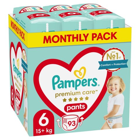 Pieluchy PAMPERS Premium PANTS MTH rozm 6 (15-25kg) 93szt Pieluchy PAMPERS Premium PANTS MTH rozm 6 (15-25kg) 93szt