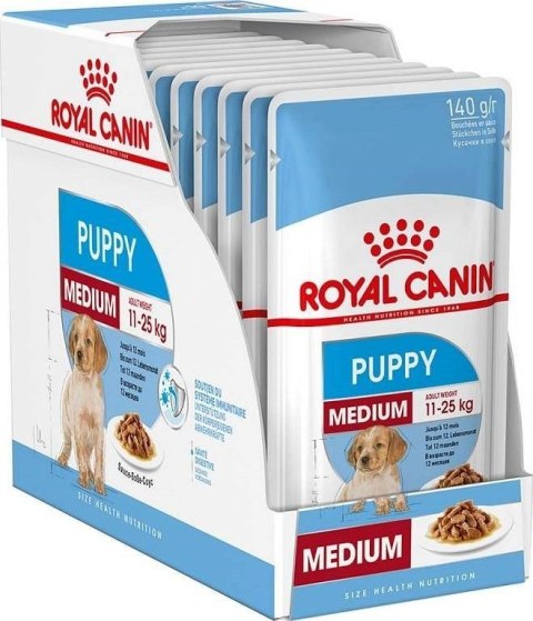 ROYAL CANIN SHN Medium Puppy w sosie - mokra karma dla szczeniąt - 10X140g ROYAL CANIN SHN Medium Puppy w sosie - mokra karma dla szczeniąt - 10X140g