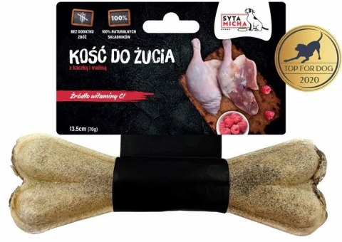Syta Micha Kość do żucia z kaczką i malinami - przysmak dla psa - 13,5cm Syta Micha Kość do żucia z kaczką i malinami - przysmak dla psa - 13,5cm