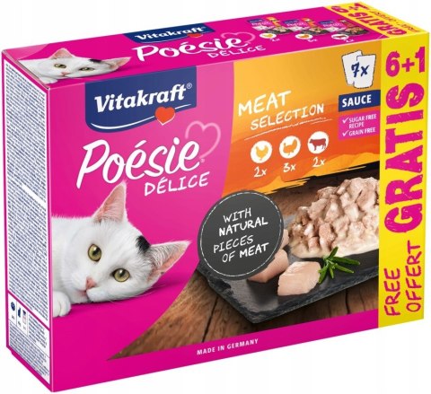 VITAKRAFT Poesie Delice w sosie multipack sauce - mokra karma dla kota - 6+1 x 85g VITAKRAFT Poesie Delice w sosie multipack sauce - mokra karma dla kota - 6+1 x 85g