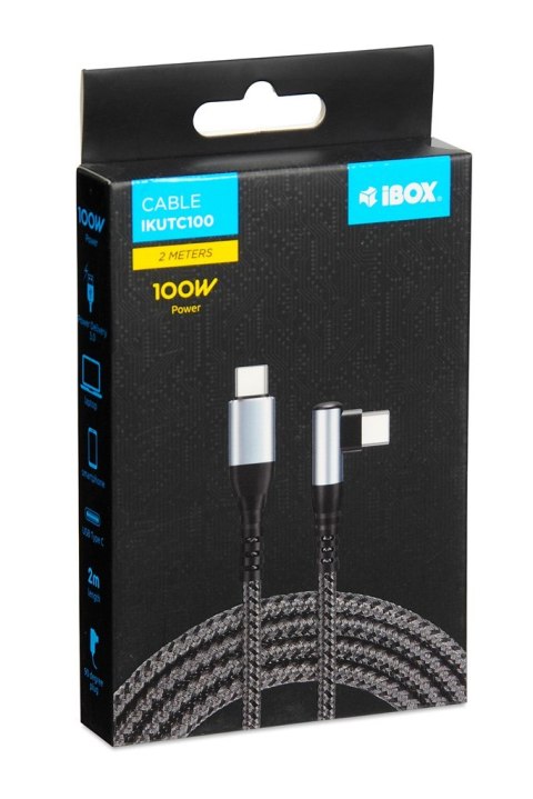 IBOX KABEL IKUTC100 USB-C PD100W 2M IBOX KABEL IKUTC100 USB-C PD100W 2M