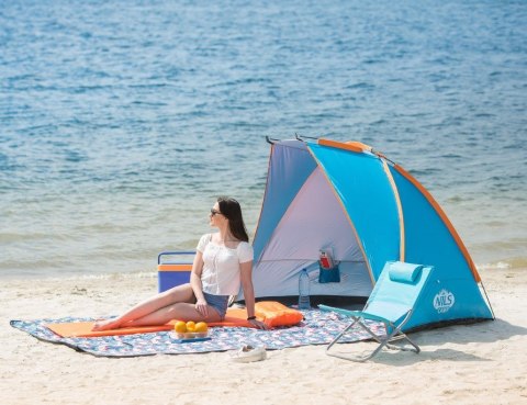 Namiot plażowy NILS CAMP NC8030 niebieski 260x120x120 cm Namiot plażowy NILS CAMP NC8030 niebieski 260x120x120 cm