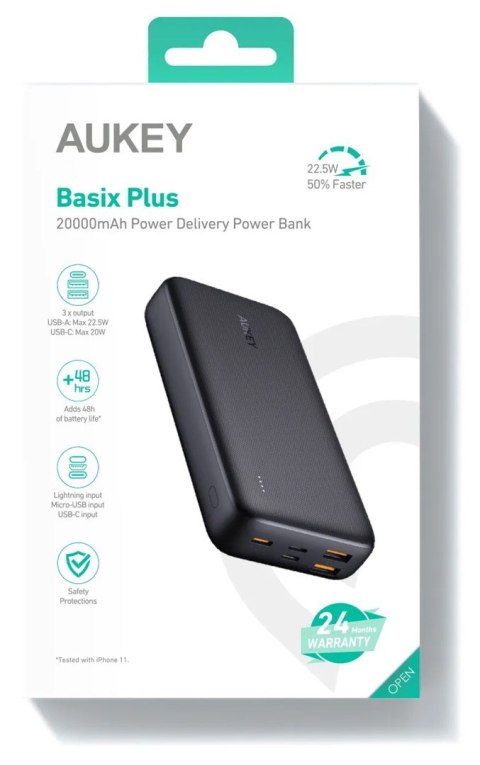 AUKEY POWER BANK PB-N74S 20000MAH 22.5W 5XUSB-C PD AUKEY POWER BANK PB-N74S 20000MAH 22.5W 5XUSB-C PD