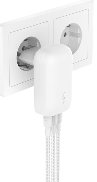 BELKIN ŁADOWARKA KĄTOWA 3X USB-C, PD PPS 67W BELKIN ŁADOWARKA KĄTOWA 3X USB-C, PD PPS 67W