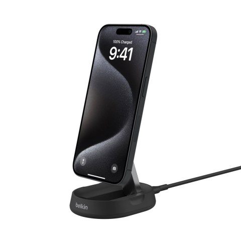 BELKIN ŁADOWARKA MAGNETYCZNA QI2 15W SKŁADANA + ZASILACZ, CZARNA BELKIN ŁADOWARKA MAGNETYCZNA QI2 15W SKŁADANA + ZASILACZ, CZARNA